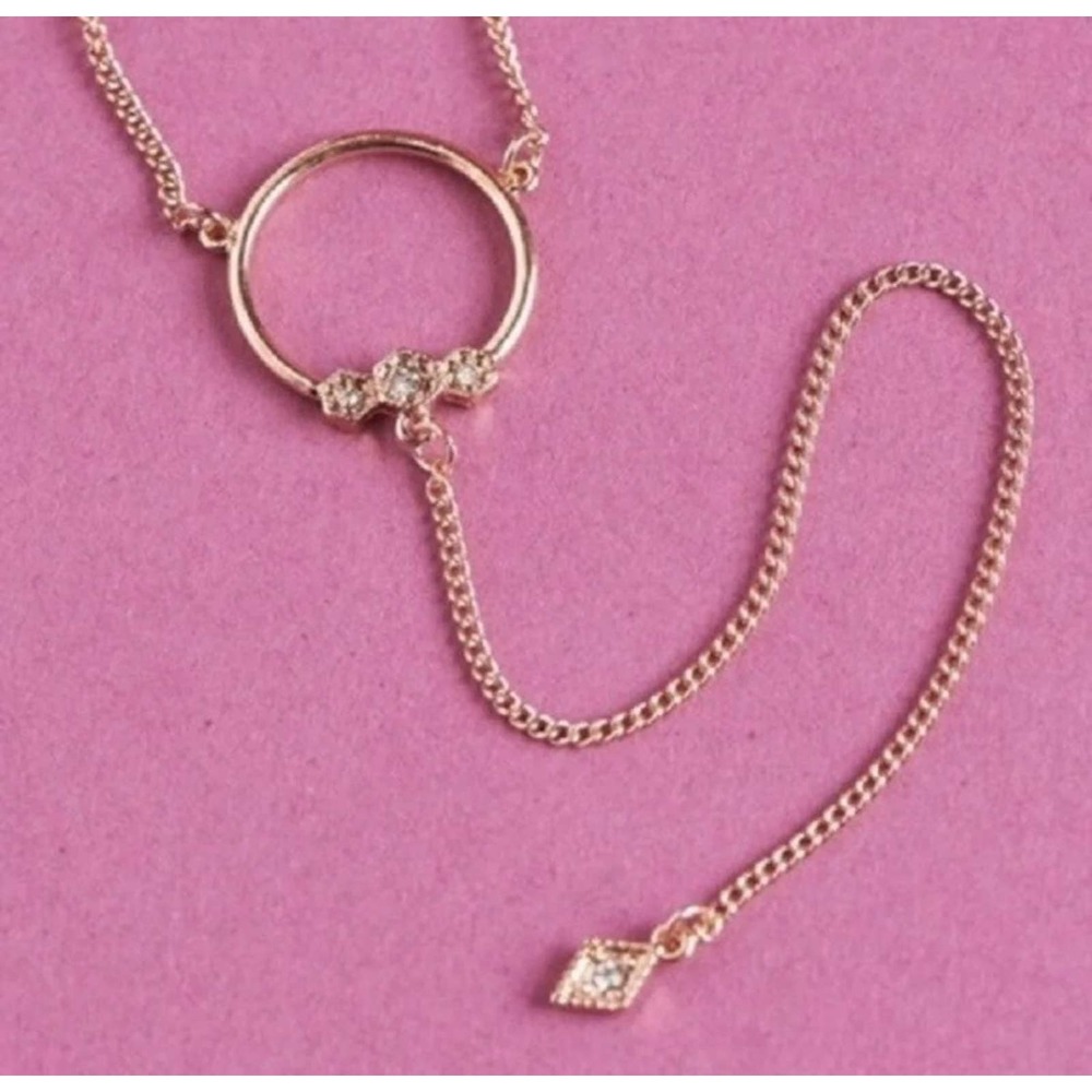 Luv AJ "Full Bloom" Crystal Lariat Necklace